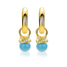 ZINZI zlv. oorbedels gg.verg.turquoise/zirc.in xvorm
