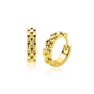 16mm ZINZI Sterling Silver Gold Plated Hoop Earrings Rolex-style Chains width 4mm ZIO2556G