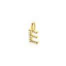 ZINZI zlv. hanger gg.verg.letter E bezet met zirconia's