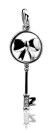 Zinzi zilveren hanger sleutel wit ZIH926