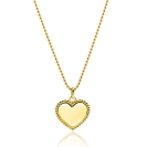 21mm ZINZI gold plated silver heart pendant with pearl rim for engraving ZIH2653G (without chain)
