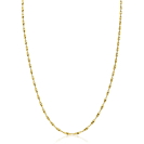 ZINZI gold plated silver necklace with sparkling twisted links 1.9mm wide 43-45cm ZIC2585G
