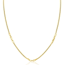 ZINZI zlv. collier gg.verg. popcorn en schakels 45/48
