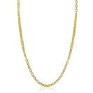 ZINZI zlv. collier gg.verg. multi look ovale schakels
