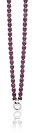 ZINZI collier beads paars met slot 45cm