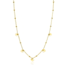ZINZI zlv. collier gg.verg.fant. met hartjes eraan