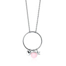 ZINZI silberne Kette Herz rund Stern rosa45cm ZIC1878