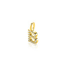 ZINZI zlv. hanger gg.verg.letter B bezet met zirconia's