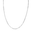 80cm ZINZI Sterling Silver Figaro Necklace ZILC-F80