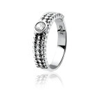 ZINZI zilveren ring wit ZIR798