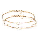 ZINZI Set aus 2 Silberarmbändern mit gelb vergoldetem Herz 17-20cm ZIA1188G-SET