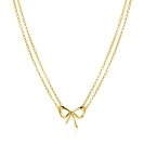 ZINZI gold plated zilveren multi-look ketting met sierlijke strik 40-43cm ZIC2677