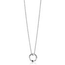 ZINZI zilveren bolletjes ketting met gladde hanger in ronde organische vorm 45-48cm ZIC2611