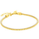 ZINZI zlv. tennisarmband gg.verg. met parels
