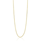 45cm ZINZI 14K Gold Curb Chain Necklace 0,8mm width ZGLG45-08