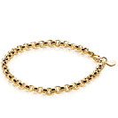 ZINZI silbernes Jasseron Armband gelb vergoldet 5mm breit 19cm ZIA1009G