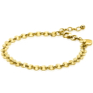 ZINZI zlv. armband gg.verg.gediamanteerde rondjes