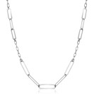 ZINZI zilveren ketting met verschillende paperclip schakels 40-45cm ZIC-BF60