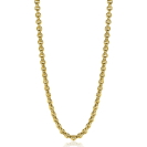 ZINZI zilveren ketting 45cm in14K geelverguld met ronde schakels 5mm breed ZIC2239G