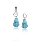 ZINZI zlv. creoolhangers pegel turquoise zlv.oog