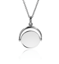 27mm ZINZI Sterling Silver Pendant Shiny Coin 18mm ZIH2217 (excl. necklace)