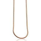 ZINZI Rose Gold Plated Sterling Silver Snake Necklace 1mm width 45cm ZISL45R
