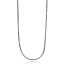 50cm Zinzi silberne Schlangenkette 1mm breit ZISL50