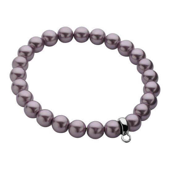 Zinzi Charms rek-armband one-size paarse parels CH-A20P 