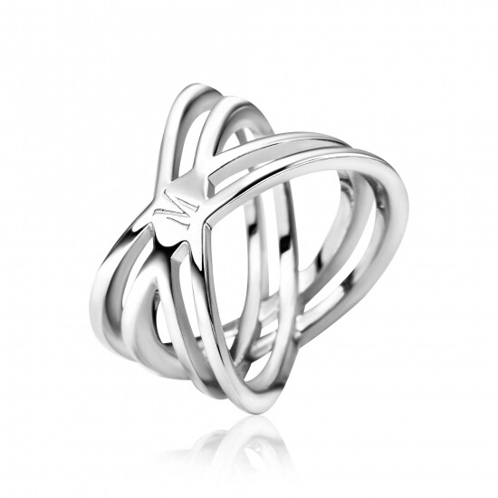 Mart Visser by ZINZI zilveren fantasie ring glad 19mm MVR12
