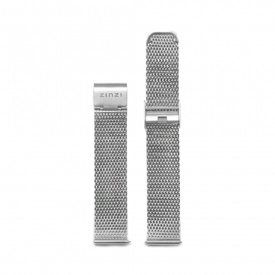 Zinzi stalen mesh horlogeband zilvergekleurd 18mm RETBAND1
