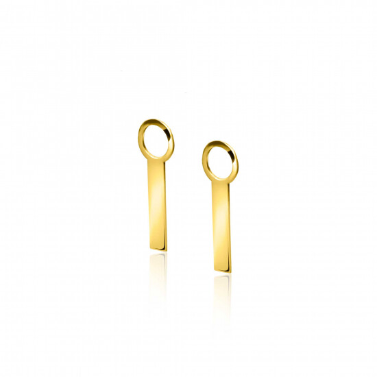 ZINZI 14K Gold Earrings Pendants Bar ZGCH479 (excl. hoop earrings)