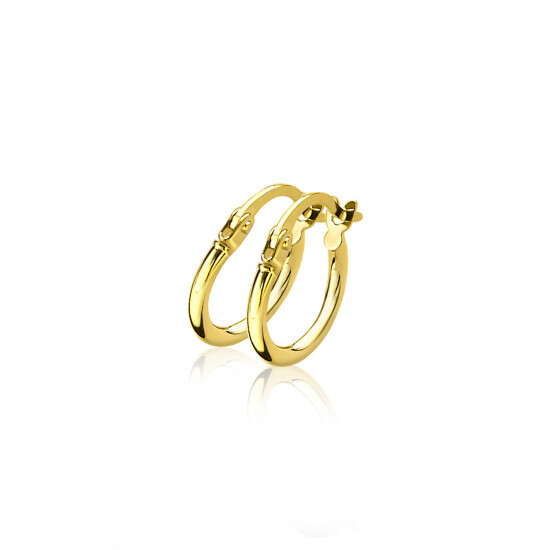 ZINZI Gold 14 karaat gouden oorringen ronde buis 12 x 1,5mm ZGO125



