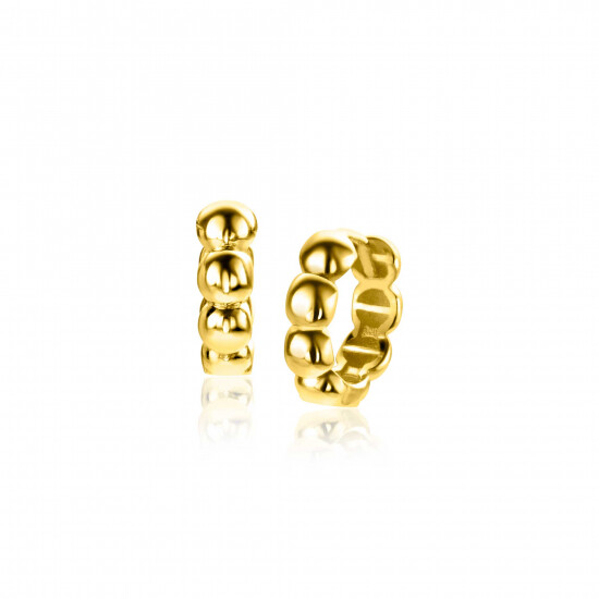 11mm ZINZI 14K Gold Hoop Earrings Beads 11 x 3,3mm ZGO431