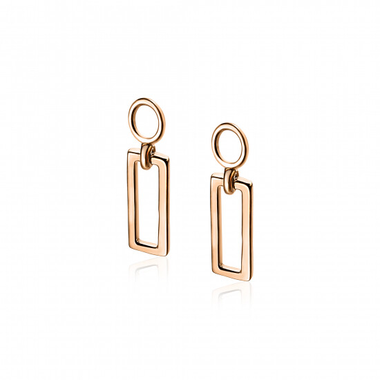 ZINZI Rose Plated Sterling Silver Earrings Pendants ZICH1692R (excl. hoop earrings)