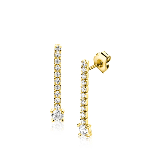 ZINZI zlv. oorstekers gg.verg. met zirconia's 26.5mm
