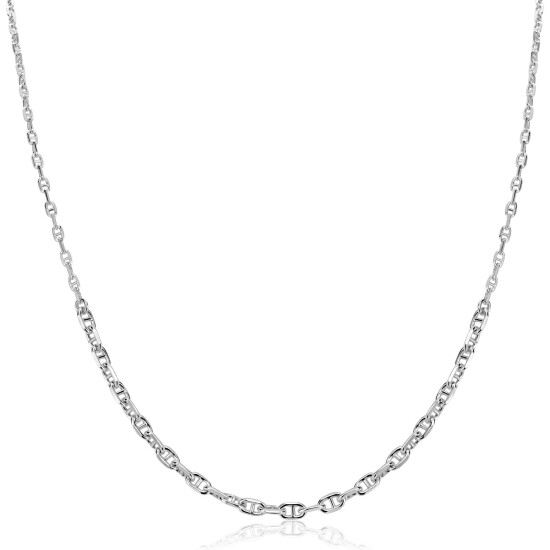 ZINZI zilveren ketting 45cm met aflopende marineschakels ZIC2762