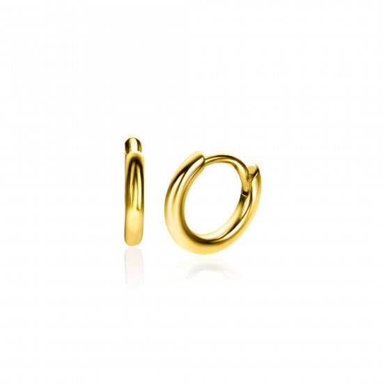 10mm ZINZI Gold Plated Sterling Silver Hoop Earrings width 2mm ZIO2261G