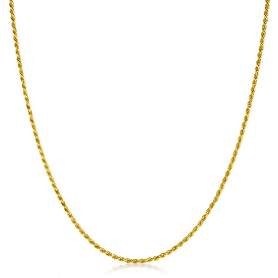 70cm ZINZI gold plated zilveren koord ketting ZILC-K70G