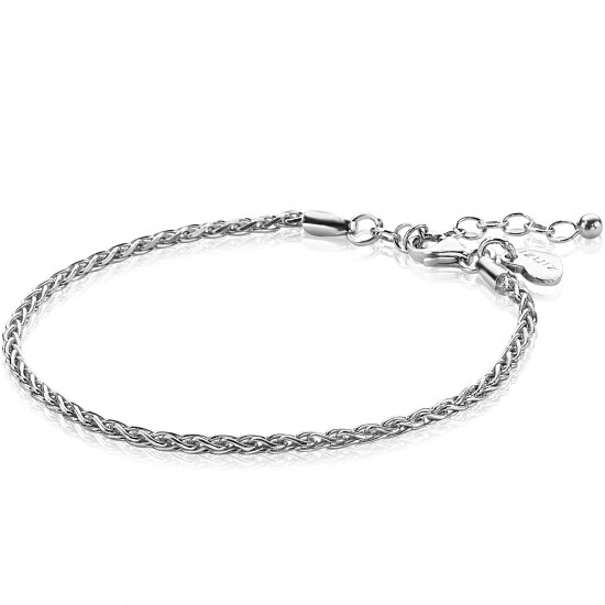 ZINZI Sterling Silver Wheat Chain Bracelet width 2mm ZIA1931