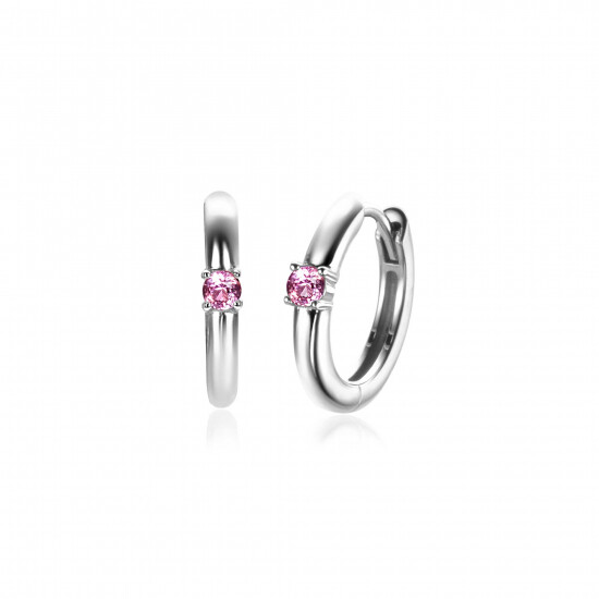 ZINZI zlv.oorringen birthstones toermalijn cz