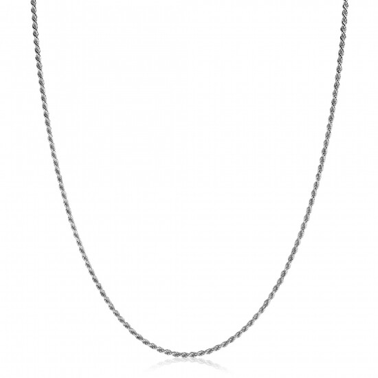 90cm ZINZI zilveren koord ketting ZILC-K90