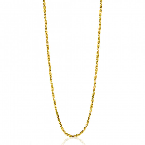 ZINZI zlv. palmier collier 80 cm geel verguld