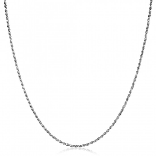 80cm ZINZI zilveren koord ketting ZILC-K80