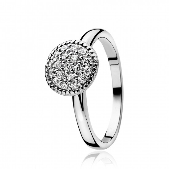 ZINZI zilveren ring wit ZIR930