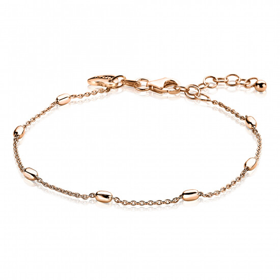 ZINZI Rose Gold Plated Sterling Silver Fantasy Bracelet Oval 16,5-20cm ZIA1655R