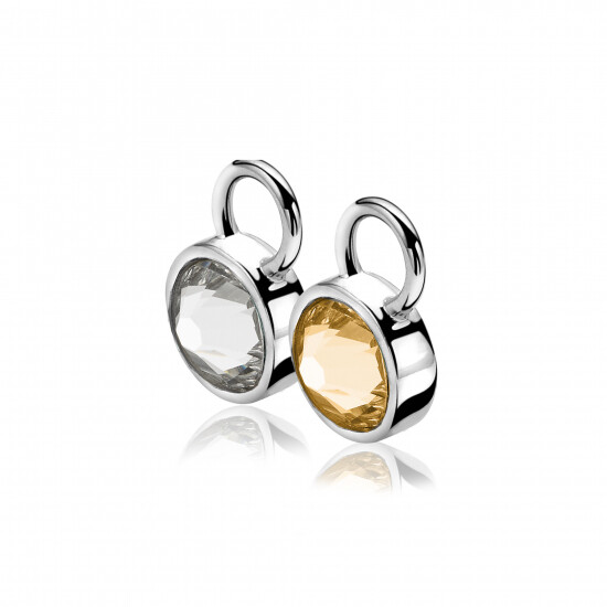 ZINZI Sterling Silver Earrings Pendants Champagne ZICH1006C (excl. hoop earrings)