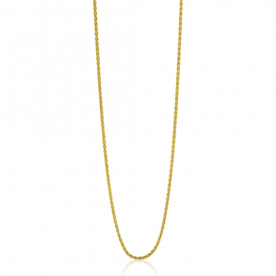 ZINZI zlv. palmier collier 80 cm geel verguld