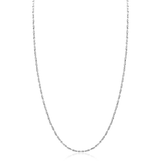 ZINZI zilveren organisch gedraaide schakel ketting (1,8mm breed) 42-45cm ZIC2843