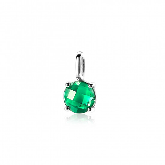 ZINZI Sterling Silver Pendant Round Green ZIH2072GR