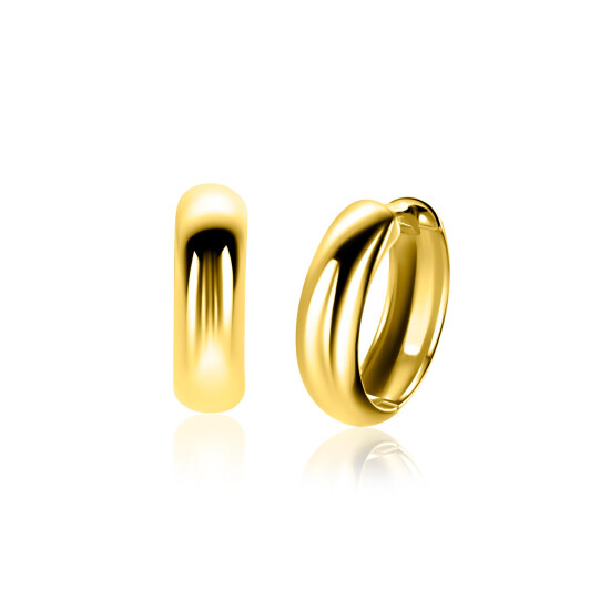 ZINZI zlv. klapcreolen gg.verg. half rond 17.0x5.0mm